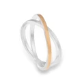 Silver Gold Ring Linea N°1