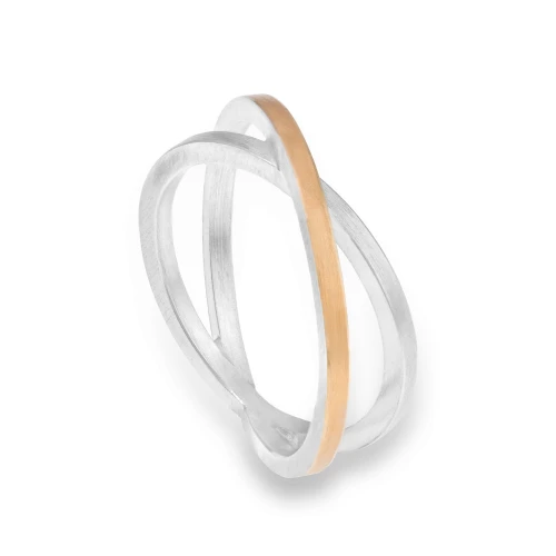 Silver Gold Ring Linea N°1