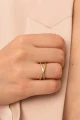 Silver Gold Ring Linea N°1