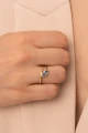  Lens N°3 Ring with Blue Topaz