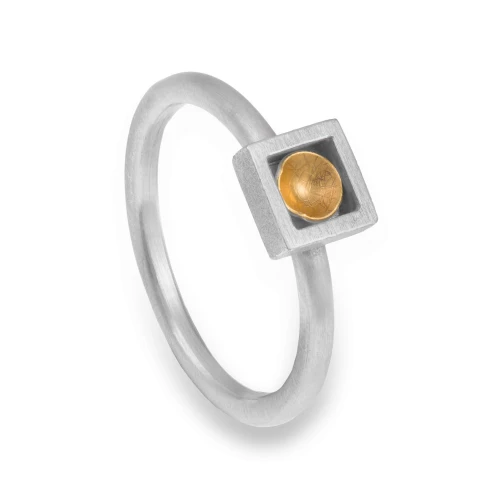 Srebrno Złoty Pierścionek Talum N°2