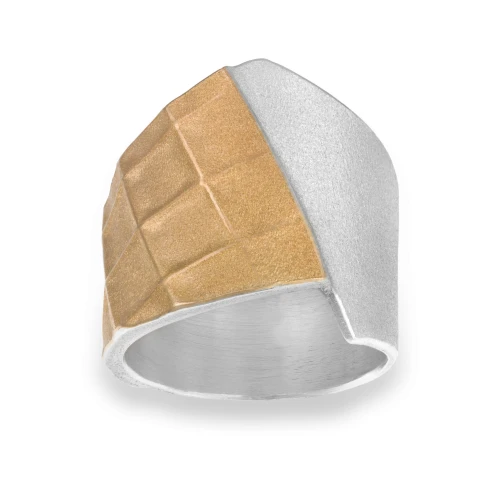 Srebrno Złoty Pierścionek Filum N°3