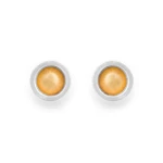 Okrągłe Srebrno Złote Kolczyki Nostra N°2