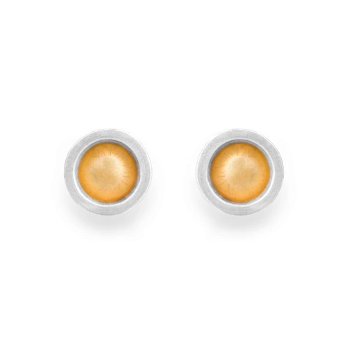 Round Silver Gold Earrings Nostra N°2
