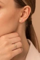 Round Silver Gold Earrings Nostra N°2