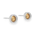 Round Silver Gold Earrings Nostra N°2