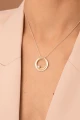 Nostra N°10 Silver Gold Necklace with Pearl 