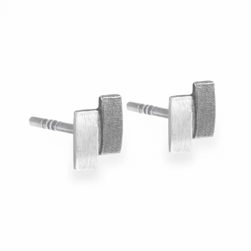 Linea N°7 Silver Oxidized Earrings 