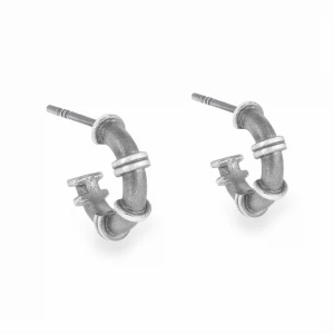 Kolczyki Srebrne Oksydowane Filum Nº4