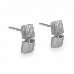 Kolczyki Srebrne Oksydowane z Szafirem Vintage N°1