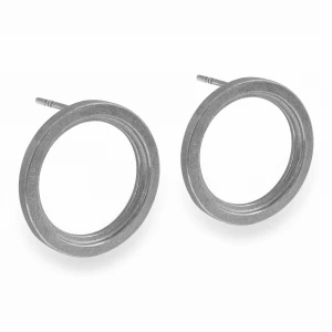 Kolczyki Srebrne Oksydowane Spero N°4