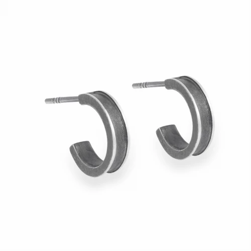 Kolczyki Srebrne Oksydowane Scoria N°1