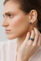 Vintage N°2 Oxidized Silver Earrings 