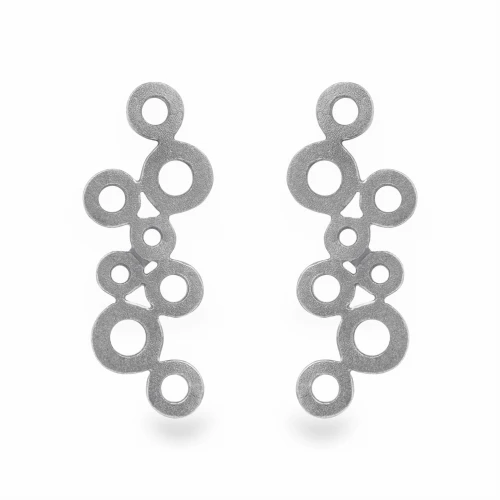 Spero N°6 Oxidized Silver Earrings 