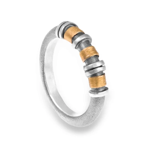 Silver Oxidized Ring Filum N°1
