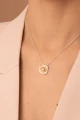 Talum N°6 Silver Gold Necklace with Pearl 