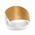 Linea N°13 Ring Silver Gold 