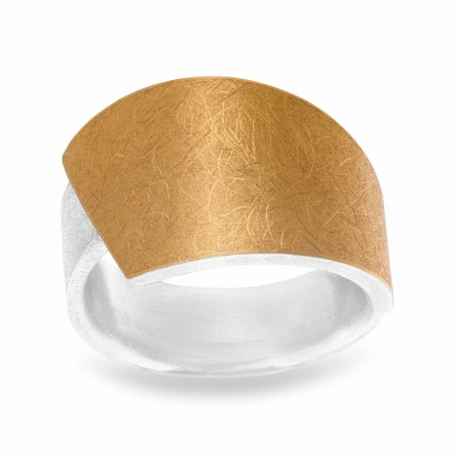 Linea N°13 Ring Silver Gold 