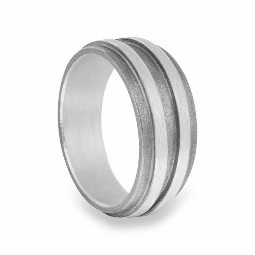 Scoria N°3 Silver Oxidized Ring 