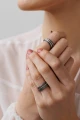 Scoria N°3 Silver Oxidized Ring 