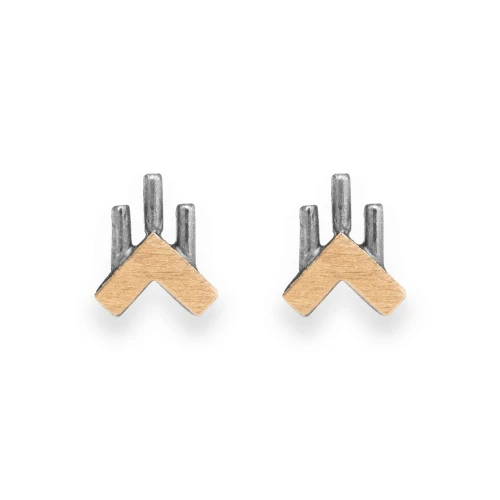 Filum  Nº6 Silver and Gold  Earrings