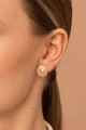 Nostra N°11 Silver Gold Earrings with Pearl 