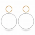 Spero N°8 Silver Gold Circle Earrings 