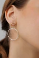 Spero N°8 Silver Gold Circle Earrings 