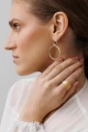 Spero N°8 Silver Gold Circle Earrings 