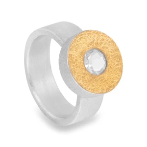 Pierścionek z Białym Topazem Lapidea N°2