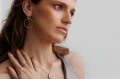Spero N°8 Silver Gold Circle Earrings 