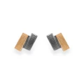 Oxidized Silver and Gold Earrings Linea N°7.1