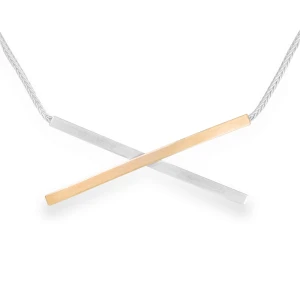 Srebrno Złoty Naszyjnik  Linea N°1