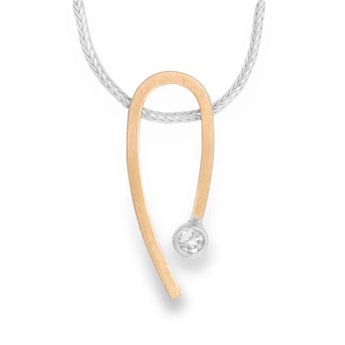 Necklace with White Topaz Linea N°2