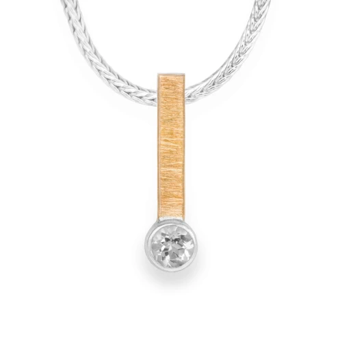 Naszyjnik z Białym Topazem Linea N°3