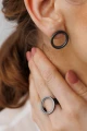 Spero N°4 Silver Openwork Oxidized Ring 